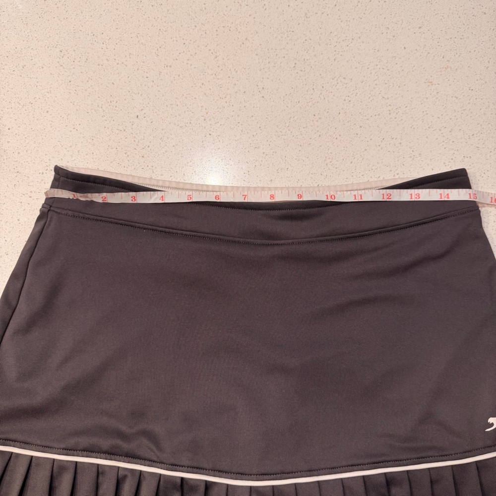 Slazenger Dark Academia Skort Womens Small Gray Pleated Y2K Revival Skirt Pocket - Picture 7 of 8